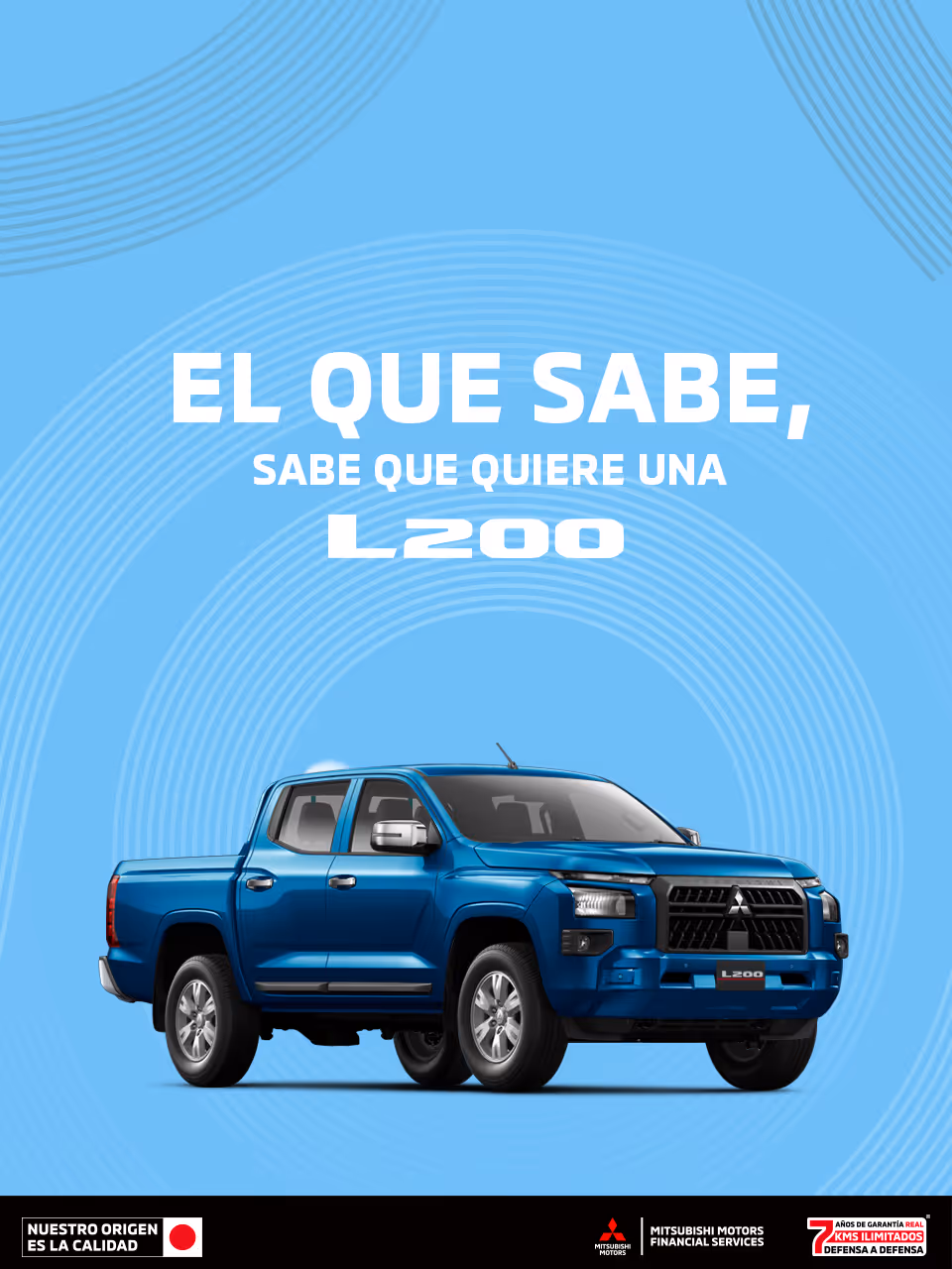 Estrena una Mitsubishi L200 2025 con tasa desde 9.9%(1) + 1 año de Seguro Gratis(2) + 0% Comisión por Apertura(3) solo con Mitsubishi Motors Financial Services.