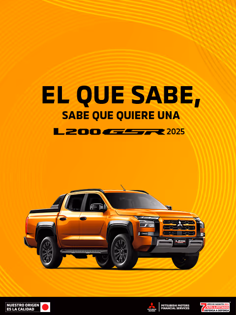 Estrena una Mitsubishi L200 GSR 2025 con tasa desde 9.9% (1) + 1 año de Seguro Gratis(2) + 0% Comisión por Apertura(3) solo con Mitsubishi Motors Financial Services.