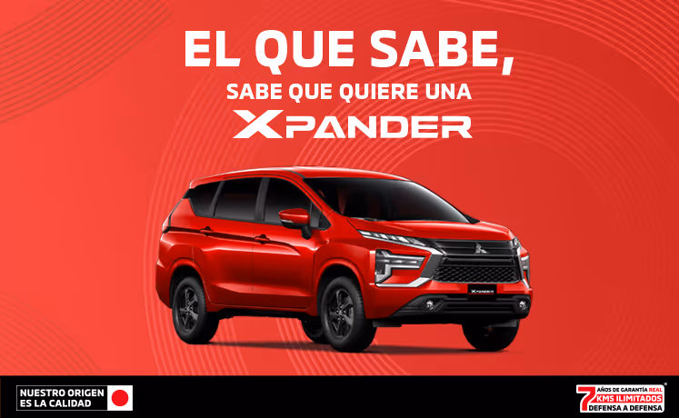 Estrena una Mitsubishi Xpander 2025 desde 24 meses sin intereses (1) o tasa desde 4.9%(2) o tasa desde 9.9% (3) + 1 año de seguro gratis(4) + 0% comisión por apertura (5) solo con Mitsubishi Motors Financial Services. Estrena una Mitsubishi Xpander 2025 desde 24 meses sin intereses (1) o tasa desde 4.9%(2) o tasa desde 9.9% (3) + 1 año de seguro gratis(4) + 0% comisión por apertura (5) solo con Mitsubishi Motors Financial Services.