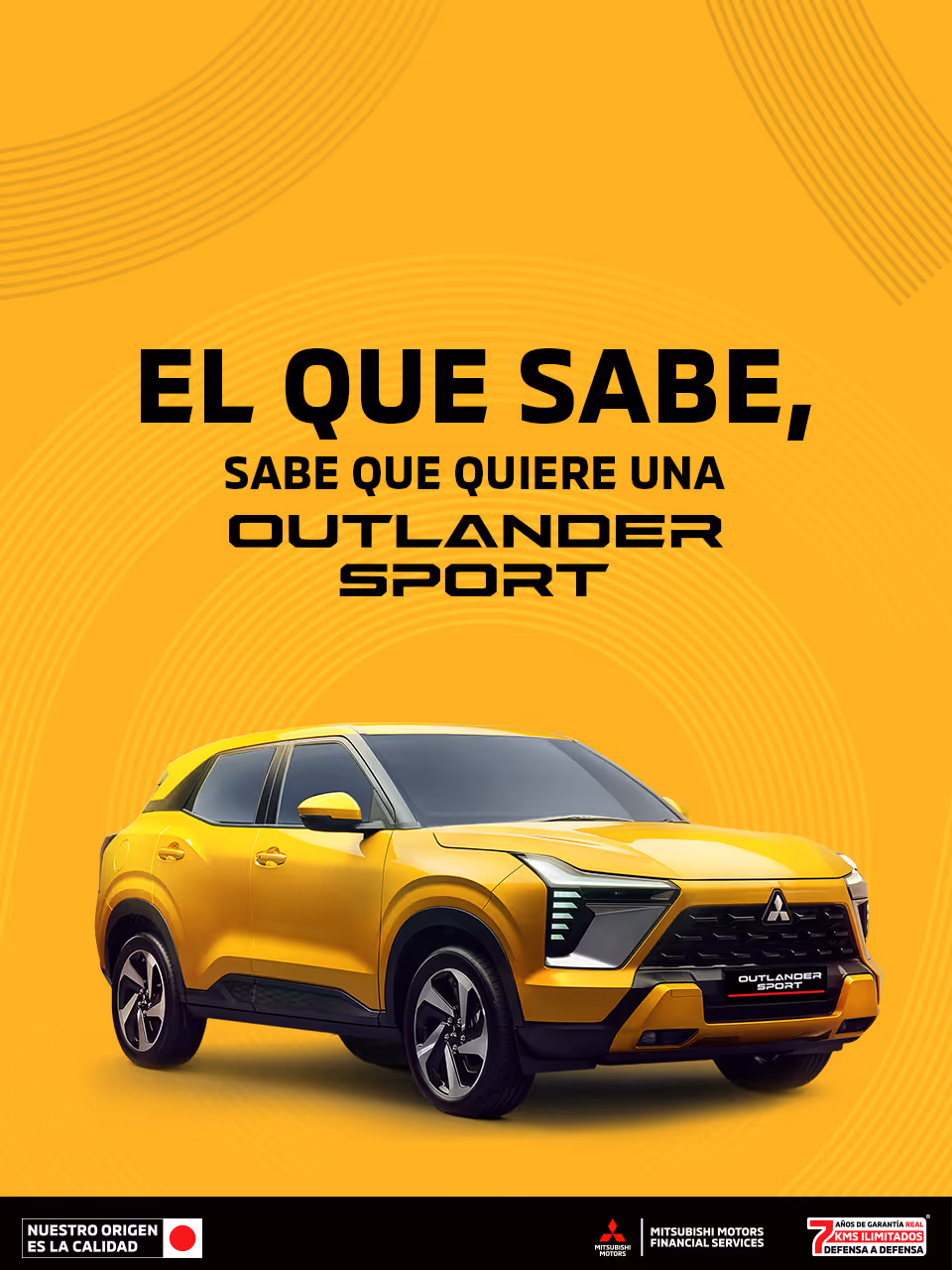 Estrena una Mitsubishi Outlander Sport 2025 con tasa desde 4.9%(1) o tasa desde 9.9% (2) + 1 año de Seguro Gratis(3) + 0% Comisión por Apertura(4) solo con Mitsubishi Motors Financial Services.