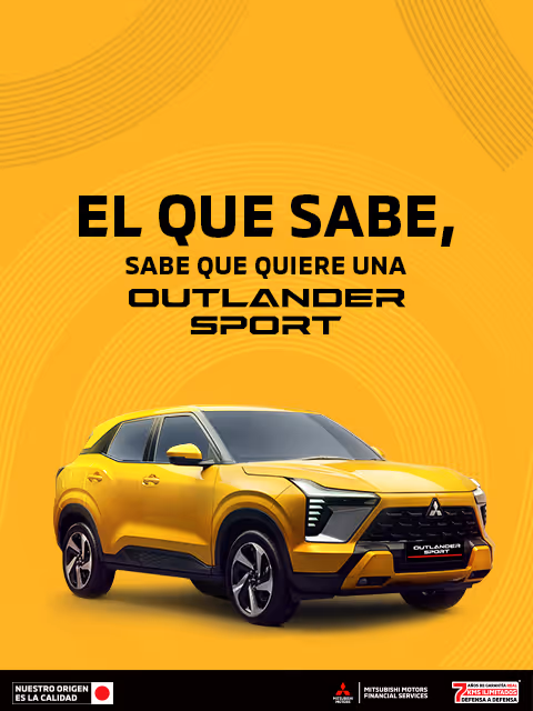 Estrena una Mitsubishi Outlander Sport 2025 con tasa desde 4.9%(1) o tasa desde 9.9% (2) + 1 año de Seguro Gratis(3) + 0% Comisión por Apertura(4) solo con Mitsubishi Motors Financial Services.