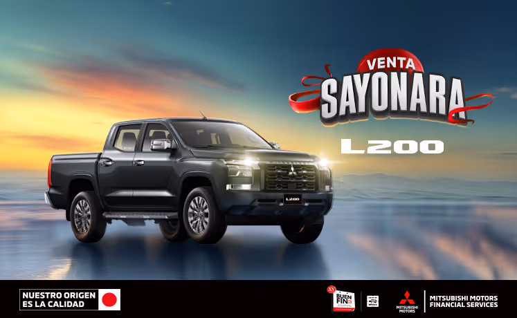 Estrena una Mitsubishi L200 GLX TM 4x4 DSL 2025 con tasa desde 9.9%(1) + 1 año de Seguro Gratis(2) + 0% Comisión por Apertura(3) solo con Mitsubishi Motors Financial Services. Estrena una Mitsubishi L200 GLX TM 4x4 DSL 2025 con tasa desde 9.9%(1) + 1 año de Seguro Gratis(2) + 0% Comisión por Apertura(3) solo con Mitsubishi Motors Financial Services.