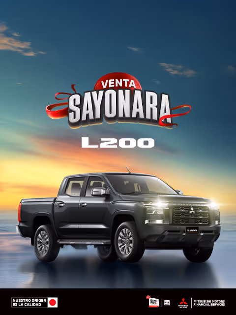 Estrena una Mitsubishi L200 GLX TM 4x4 DSL 2025 con tasa desde 9.9%(1) + 1 año de Seguro Gratis(2) + 0% Comisión por Apertura(3) solo con Mitsubishi Motors Financial Services.