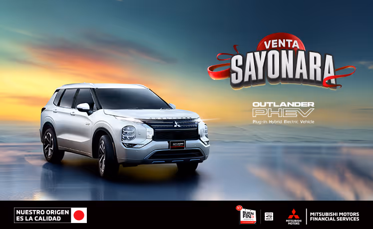 Estrena una Mitsubishi Outlander PHEV 2025 con tasa desde 9.9%(1) + 1 año de Seguro Gratis(2) + 0% Comisión por Apertura(3) o mensualidades desde $9,799.00 M.N. con Reestreno(4) solo con Mitsubishi Motors Financial Services. Estrena una Mitsubishi Outlander PHEV 2025 con tasa desde 9.9%(1) + 1 año de Seguro Gratis(2) + 0% Comisión por Apertura(3) o mensualidades desde $9,799.00 M.N. con Reestreno(4) solo con Mitsubishi Motors Financial Services.