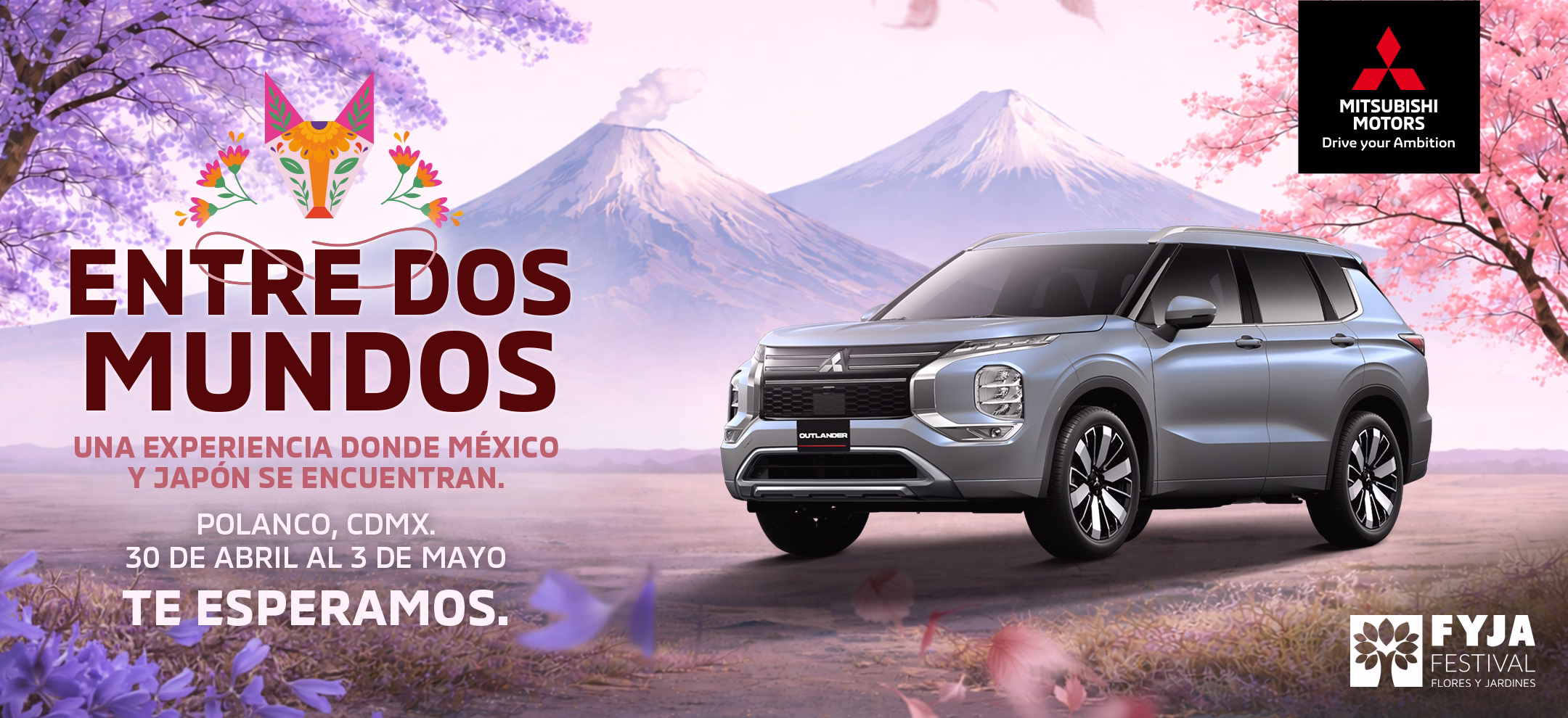 Mitsubishi Motors de México participa por tercera ocasión en el Festival Flores y Jardines Polanco 2026 con el concepto “Entre dos mundos”, una propuesta que une la esencia de Japón y México