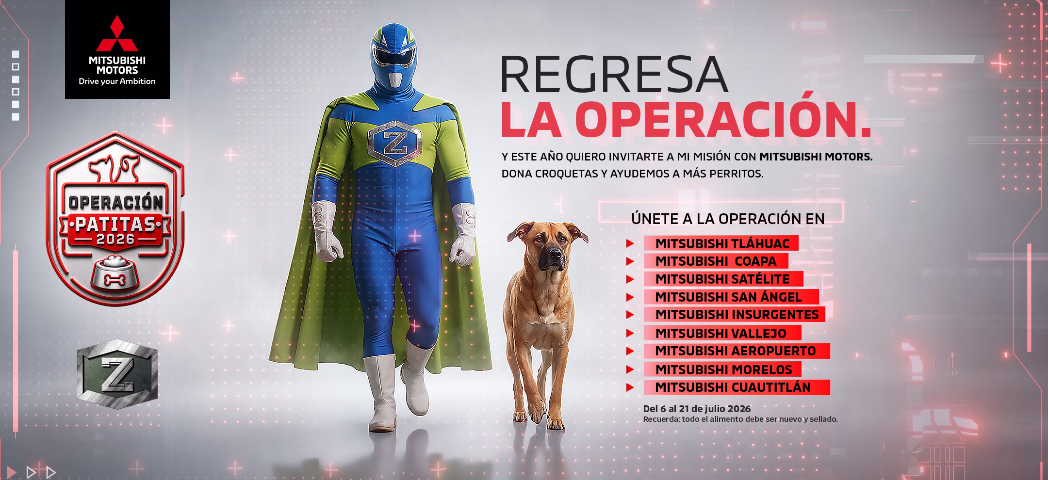 Mitsubishi Motors de México y Zadrigman anuncian la segunda edición de “Operación Patitas” con la meta de superar las 7 toneladas de alimento para perritos en situación vulnerable Mitsubishi Motors de México y Zadrigman anuncian la segunda edición de “Operación Patitas” con la meta de superar las 7 toneladas de alimento para perritos en situación vulnerable