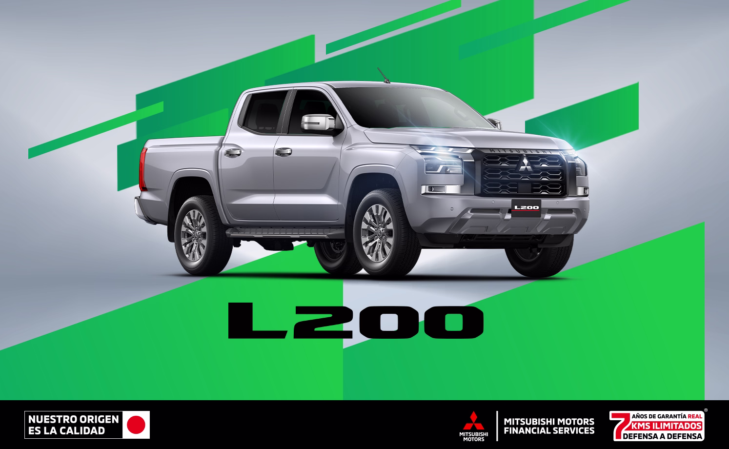 Estrena una Mitsubishi L200 GLX TM 4X4 DSL 2026 con tasa desde 7.9%(1) o 1 año de seguro gratis(2) + 0% Comisión por apertura (3) solo con Mitsubishi Motors Financial Services. Estrena una Mitsubishi L200 GLX TM 4X4 DSL 2026 con tasa desde 7.9%(1) o 1 año de seguro gratis(2) + 0% Comisión por apertura (3) solo con Mitsubishi Motors Financial Services.