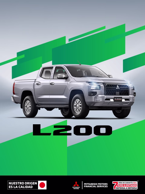 Estrena una Mitsubishi L200 GLS AT 4x4 DSL 2026 con tasa desde 7.9%(1) o Bono Flexible de hasta $55,500.00 M.N.(2) solo con Mitsubishi Motors Financial Services.