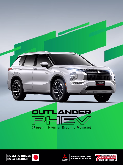 Estrena una Mitsubishi Outlander PHEV 2026 con 48 Meses sin intereses(1) o Bono Flexible de $148,000.00 M.N. (2) + 0% Comisión por Apertura(3) solo con Mitsubishi Motors Financial Services