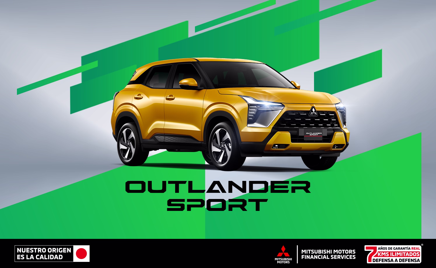 Estrena una Mitsubishi Outlander Sport 2026 con tasa de 7.9%(1) o 1 año de Seguro gratis(2) + 0% Comisión por apertura (3) solo con Mitsubishi Motors Financial Services. Estrena una Mitsubishi Outlander Sport 2026 con tasa de 7.9%(1) o 1 año de Seguro gratis(2) + 0% Comisión por apertura (3) solo con Mitsubishi Motors Financial Services.