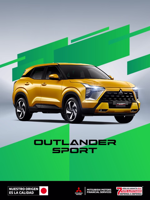 Estrena una Mitsubishi Outlander Sport 2026 con tasa de 7.9%(1) o 1 año de Seguro gratis(2) + 0% Comisión por apertura (3) solo con Mitsubishi Motors Financial Services.