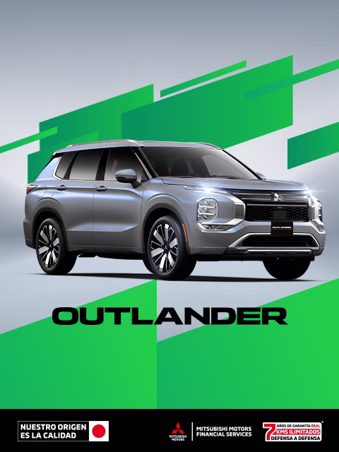 Estrena una Mitsubishi Outlander 2026 con tasa de 7.9%(1) o 1 año de Seguro gratis(2) + 0% Comisión por apertura(3) solo con Mitsubishi Motors Financial Services.