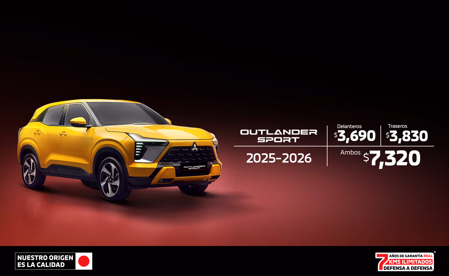 Mantén el ritmo de tu Outlander Sport con frenos en óptimas condiciones. Encuentra un precio especial para su mantenimiento y sigue disfrutando cada recorrido con confianza. Mantén el ritmo de tu Outlander Sport con frenos en óptimas condiciones. Encuentra un precio especial para su mantenimiento y sigue disfrutando cada recorrido con confianza.