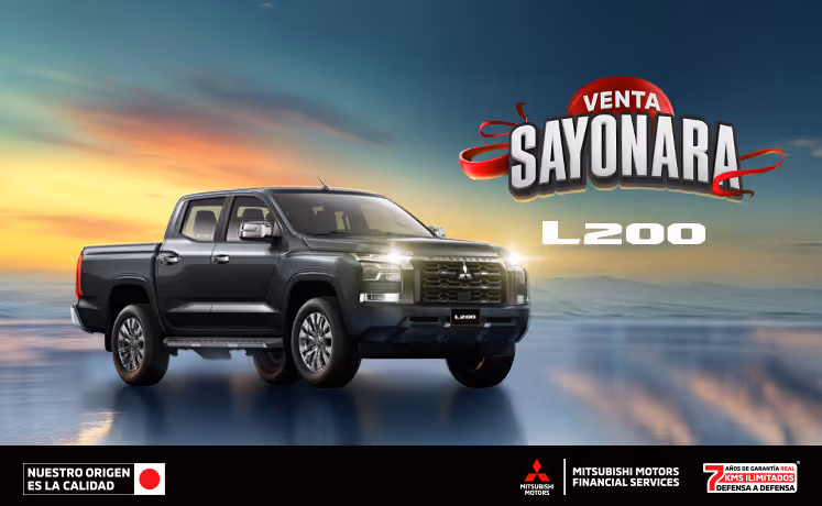 Estrena una Mitsubishi L200 GLX TM 4x4 DSL 2025 con tasa desde 9.9%(1) + 1 año de Seguro Gratis(2) + 0% Comisión por Apertura(3) solo con Mitsubishi Motors Financial Services.