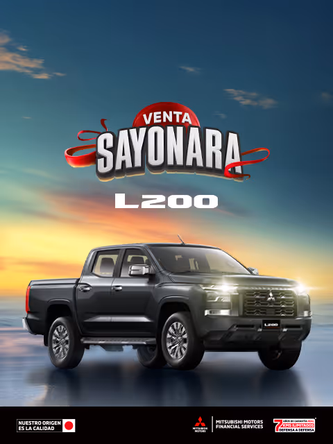 Estrena una Mitsubishi L200 GLX TM 4x4 DSL 2025 con tasa desde 9.9%(1) + 1 año de Seguro Gratis(2) + 0% Comisión por Apertura(3) solo con Mitsubishi Motors Financial Services.