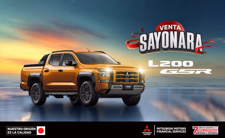Estrena una Mitsubishi L200 GSR AT 4X4 DSL 2025 con tasa desde 9.9% (1) + 1 año de Seguro Gratis(2) + 0% Comisión por Apertura(3) solo con Mitsubishi Motors Financial Services.