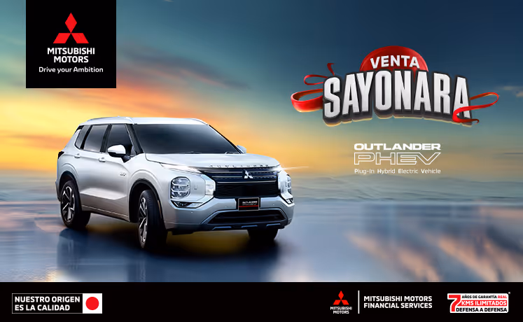 Estrena una Mitsubishi Outlander PHEV 2025 con tasa desde 9.9%(1) + 1 año de Seguro Gratis(2) + 0% Comisión por Apertura(3) o mensualidades desde $9,799.00 M.N. con Reestreno(4) solo con Mitsubishi Motors Financial Services. Estrena una Mitsubishi Outlander PHEV 2025 con tasa desde 9.9%(1) + 1 año de Seguro Gratis(2) + 0% Comisión por Apertura(3) o mensualidades desde $9,799.00 M.N. con Reestreno(4) solo con Mitsubishi Motors Financial Services.