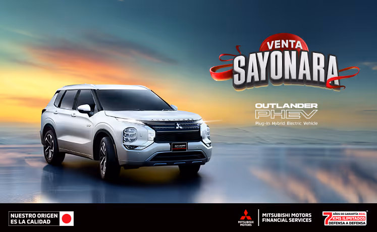 Estrena una Mitsubishi Outlander PHEV 2025 con tasa desde 9.9%(1) + 1 año de Seguro Gratis(2) + 0% Comisión por Apertura(3) o mensualidades desde $9,799.00 M.N. con Reestreno(4) solo con Mitsubishi Motors Financial Services.