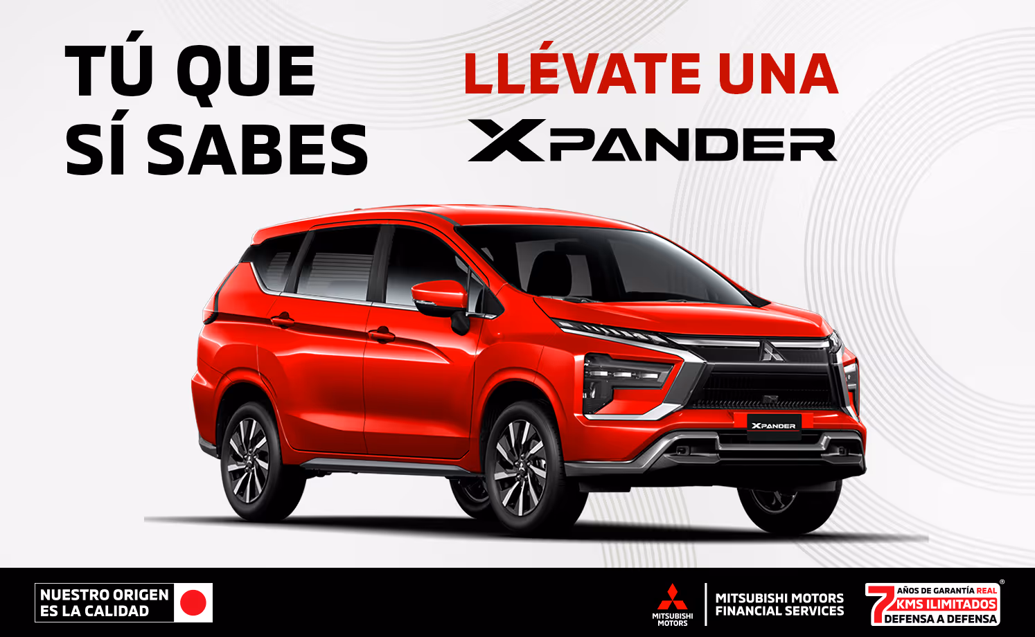 Estrena una Mitsubishi Xpander GLS 2026 desde Tasa 8.9%(1) o Bono Flexible de hasta $37,000.00 M.N. (2) + 0% comisión por apertura(3) solo con Mitsubishi Motors Financial Services.
