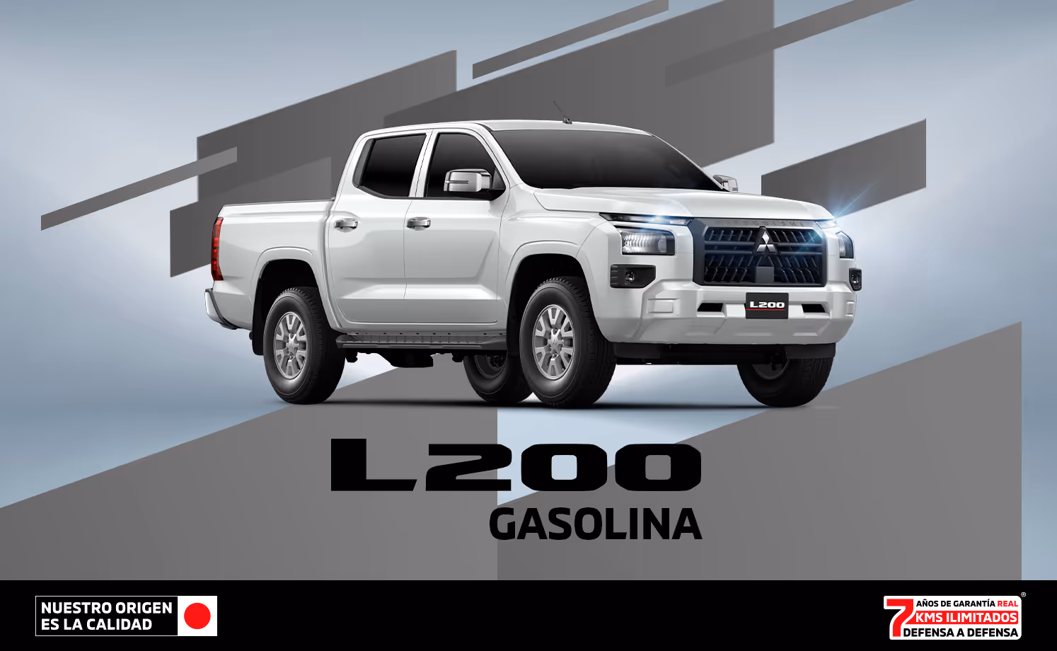 Estrena una Mitsubishi L200 GLX TM 4X2 GAS 2026 con tasa desde 7.9%(1) o 1 año de seguro gratis(2) + 0% Comisión por apertura(3) solo con Mitsubishi Motors Financial Services. Estrena una Mitsubishi L200 GLX TM 4X2 GAS 2026 con tasa desde 7.9%(1) o 1 año de seguro gratis(2) + 0% Comisión por apertura(3) solo con Mitsubishi Motors Financial Services.