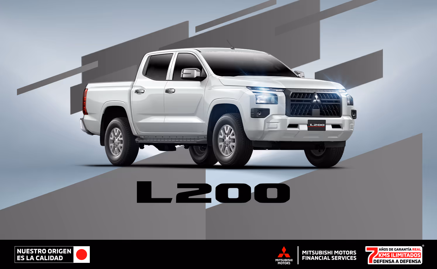 Estrena una Mitsubishi L200 GLX TM 4X4 DSL 2026 con tasa desde 7.9%(1) o 1 año de seguro gratis(2) + 0% Comisión por apertura (3) solo con Mitsubishi Motors Financial Services. Estrena una Mitsubishi L200 GLX TM 4X4 DSL 2026 con tasa desde 7.9%(1) o 1 año de seguro gratis(2) + 0% Comisión por apertura (3) solo con Mitsubishi Motors Financial Services.