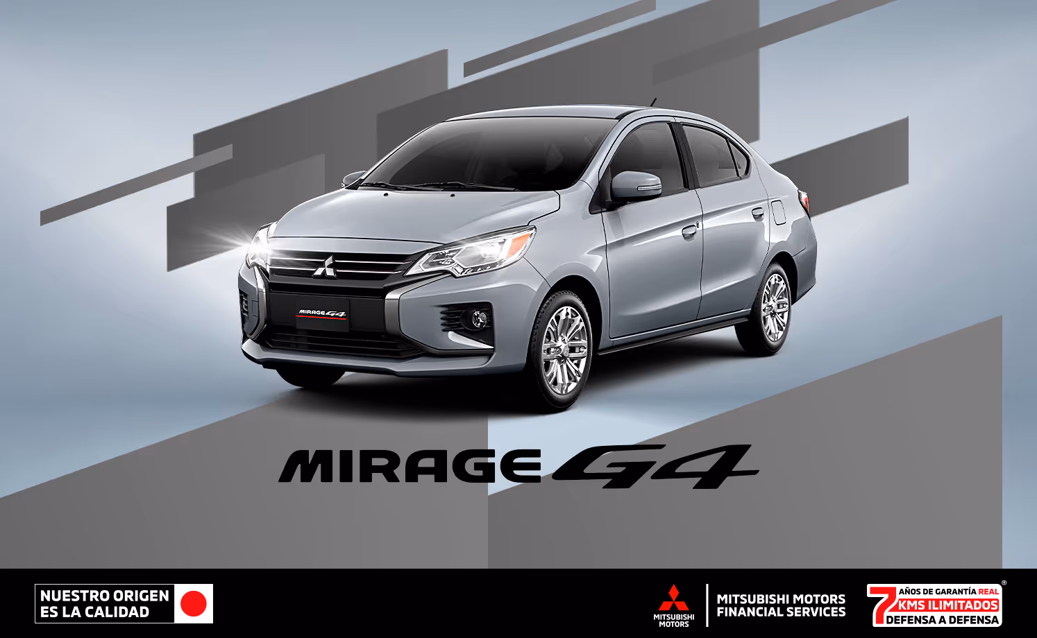 Estrena un Mitsubishi Mirage G4 2026 con mensualidades de $4,999.00 M.N.(1) o Bono Flexible de hasta $23,900.00 M.N. (2) solo con Mitsubishi Motors Financial Services. Estrena un Mitsubishi Mirage G4 2026 con mensualidades de $4,999.00 M.N.(1) o Bono Flexible de hasta $23,900.00 M.N. (2) solo con Mitsubishi Motors Financial Services.