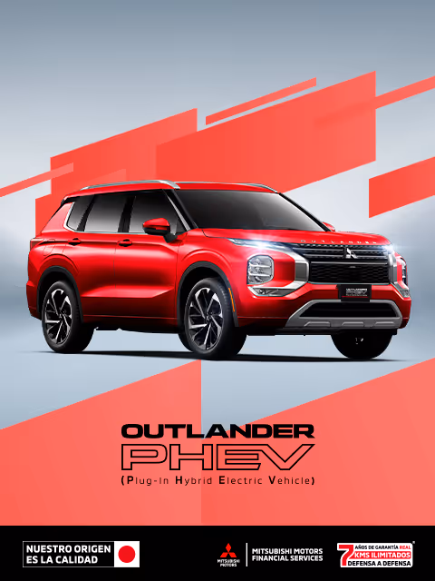 Estrena una Mitsubishi Outlander PHEV 2026 con 48 Meses sin intereses(1) o Bono Flexible de $148,000.00 M.N. (2) + 0% Comisión por Apertura(3) solo con Mitsubishi Motors Financial Services