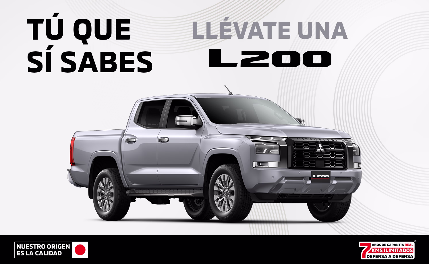 Estrena una Mitsubishi L200 GLS AT 4x4 DSL 2025 con 36 meses sin intereses (1) o Bono Flexible de $105,600.00 M.N.(2) + 0% Comisión por Apertura(2) solo con Mitsubishi Motors Financial Services.