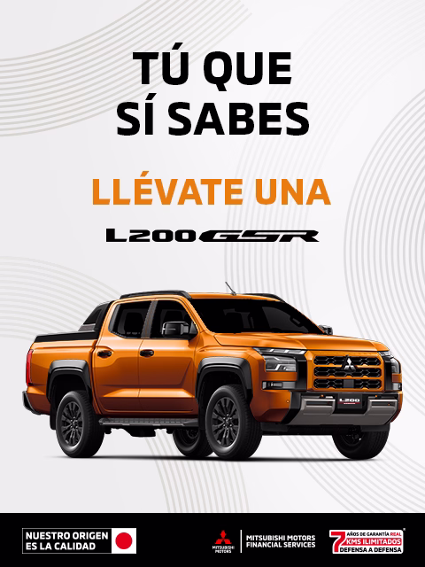 Estrena una Mitsubishi L200 GSR AT 4X4 DSL 2025 con tasa de 6.9% (1) + 1 año de Seguro Gratis(2) + 0% Comisión por Apertura(3) solo con Mitsubishi Motors Financial Services.