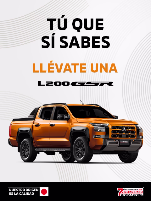 Estrena una Mitsubishi L200 GSR AT 4X4 DSL 2026 con tasa desde 7.9%(1) o Bono Flexible de hasta $64,000.00 M.N. (2) + 0% Comisión por Apertura(3) solo con Mitsubishi Motors Financial Services.