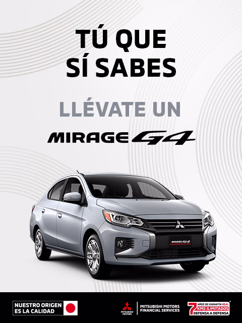 Estrena una Mitsubishi Mirage G4 2026 con tasa desde 8.9%(1) o Bono Flexible de hasta $26,000.00 M.N. (2) + 0% Comisión por Apertura(3) + solo con Mitsubishi Motors Financial Services.