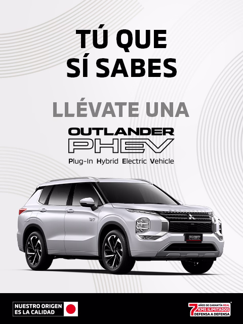 Estrena una Mitsubishi Outlander PHEV 2026 con 24 Meses sin intereses1) o Bono Flexible de hasta $82,500.00 M.N. (2) + 0% Comisión por Apertura(3) solo con Mitsubishi Motors Financial Services.