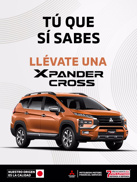 Estrena una Mitsubishi Xpander Cross 2025 desde 36 meses sin intereses (1) + 0% comisión por apertura (2) solo con Mitsubishi Motors Financial Services.