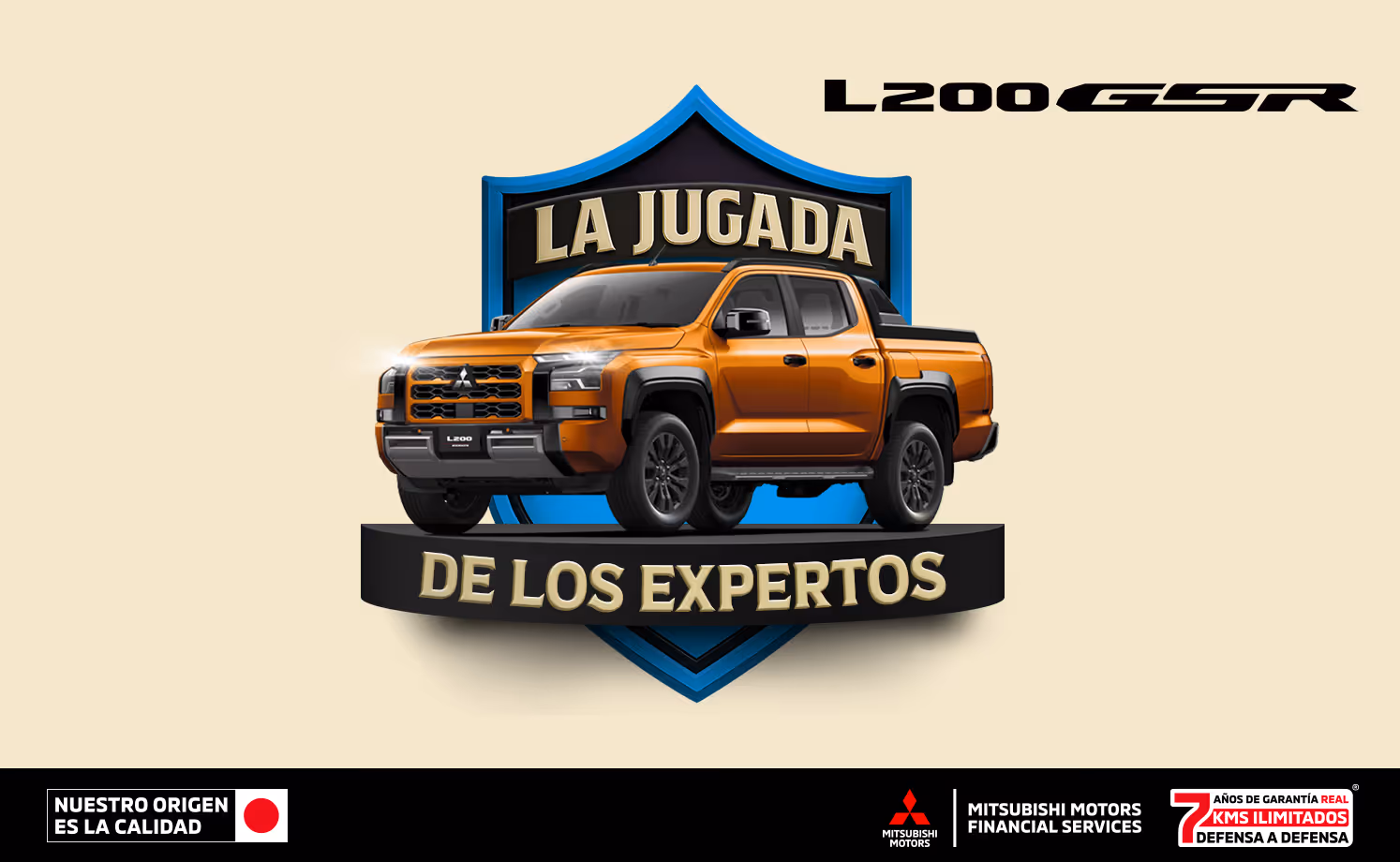 Estrena una Mitsubishi L200 2026 con tasa desde 7.9%(1) o Bono Flexible de hasta $64,000.00 M.N. (2) + 0% Comisión por Apertura(3)  solo con Mitsubishi Motors Financial Services.
