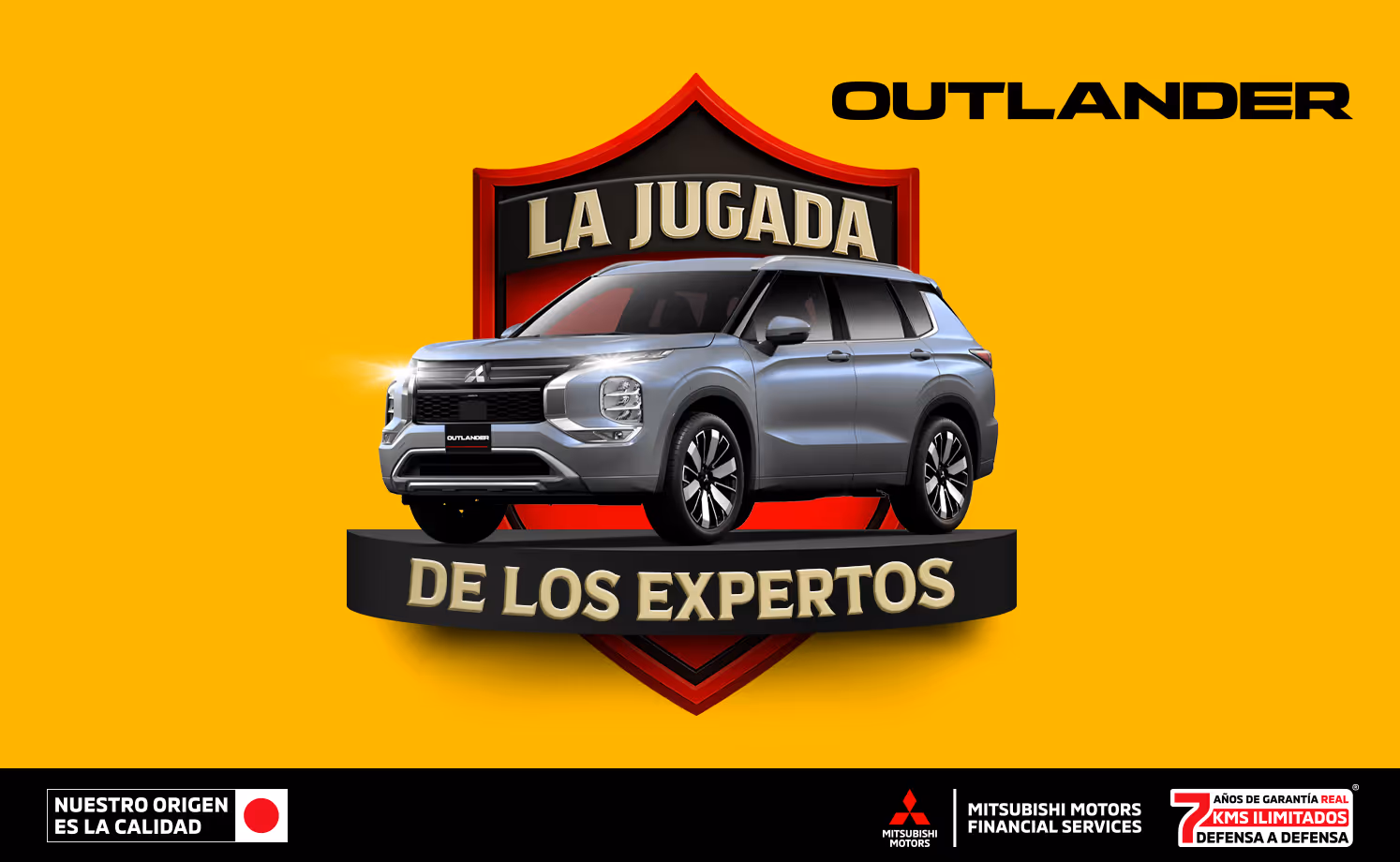 Estrena una Mitsubishi Outlander 2026 con mensualidades de $7,999.00 M.N.(1) o 1 año de Seguro Gratis(2) desde 0% comisión por apertura(3) solo con Mitsubishi Motors Financial Services.