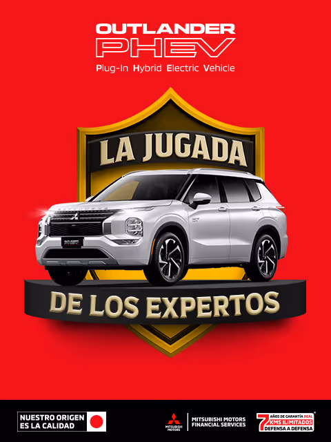 Estrena una Mitsubishi Outlander PHEV 2026 con 24 Meses sin intereses1) o Bono Flexible de hasta $82,500.00 M.N. (2) + 0% Comisión por Apertura(3) solo con Mitsubishi Motors Financial Services.