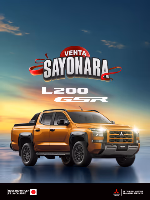 Estrena una Mitsubishi L200 GSR AT 4X4 DSL 2025 con tasa de 6.9% (1) + 1 año de Seguro Gratis(2) + 0% Comisión por Apertura(3) solo con Mitsubishi Motors Financial Services. Estrena una Mitsubishi L200 GSR AT 4X4 DSL 2025 con tasa de 6.9% (1) + 1 año de Seguro Gratis(2) + 0% Comisión por Apertura(3) solo con Mitsubishi Motors Financial Services.