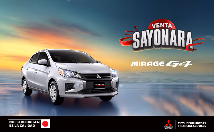 Estrena una Mitsubishi Mirage G4 2025 con tasa desde 9.9%(1) o con mensualidades desde $3,899.00MXN con Reestreno(2) + 0% Comisión por Apertura(3) solo con Mitsubishi Motors Financial Services.
