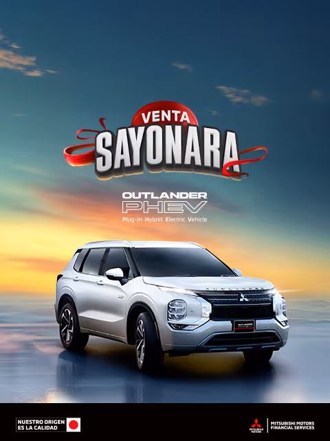 Estrena una Mitsubishi Outlander PHEV 2025 con tasa desde 9.9%(1) + 1 año de Seguro Gratis(2) + 0% Comisión por Apertura(3) o mensualidades desde $9,799.00 M.N. con Reestreno(4) solo con Mitsubishi Motors Financial Services.