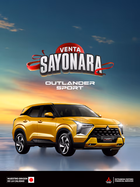 Estrena una Mitsubishi Outlander Sport 2026 con tasa desde 9.9%(1) + 0% Comisión por Apertura(2) + solo con Mitsubishi Motors Financial Services.