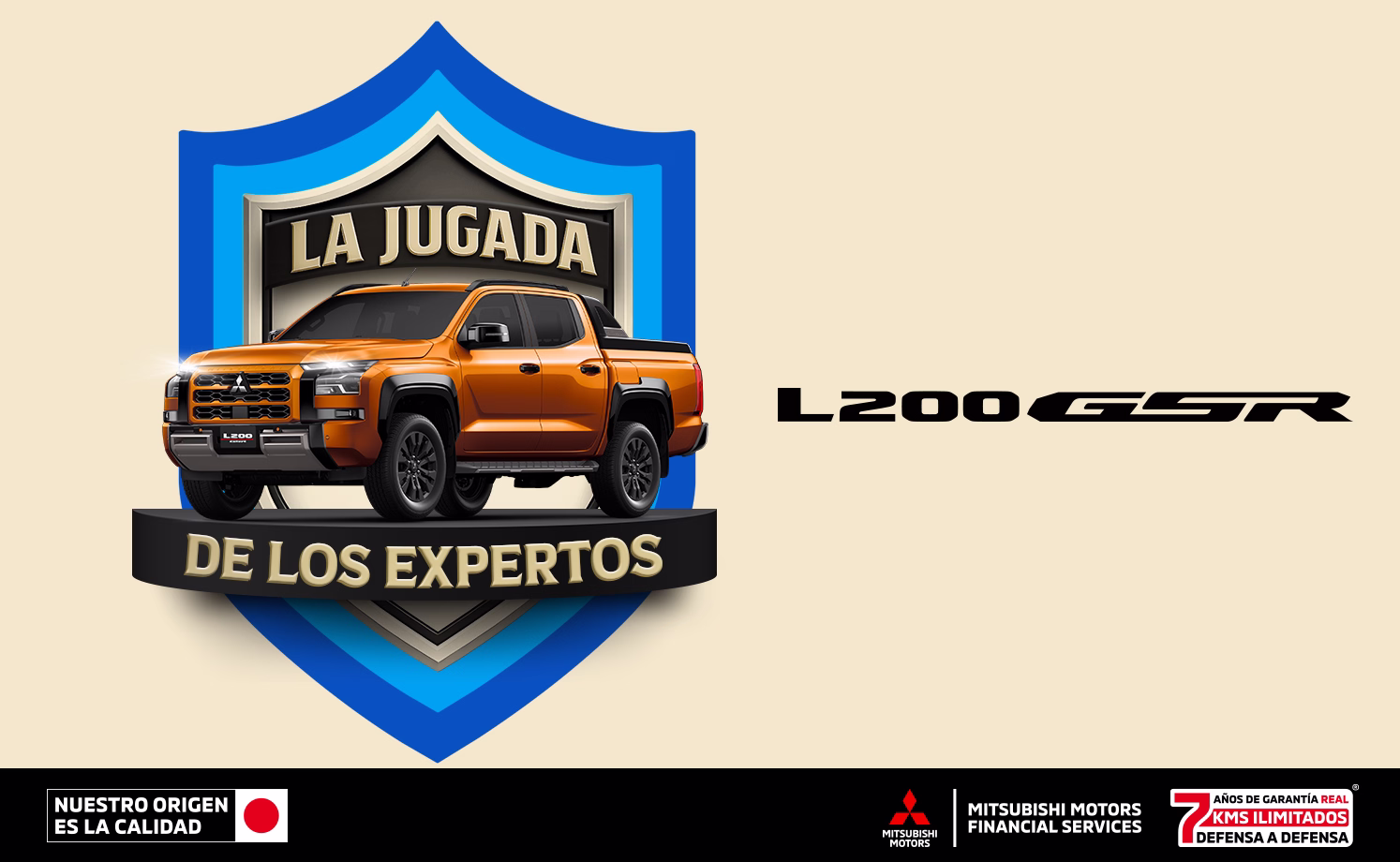 Estrena una Mitsubishi L200 GSR AT 4X4 DSL 2026 con tasa desde 7.9%(1) o Bono Flexible de hasta $63,900.00 M.N. (2) solo con Mitsubishi Motors Financial Services. Estrena una Mitsubishi L200 GSR AT 4X4 DSL 2026 con tasa desde 7.9%(1) o Bono Flexible de hasta $63,900.00 M.N. (2) solo con Mitsubishi Motors Financial Services.