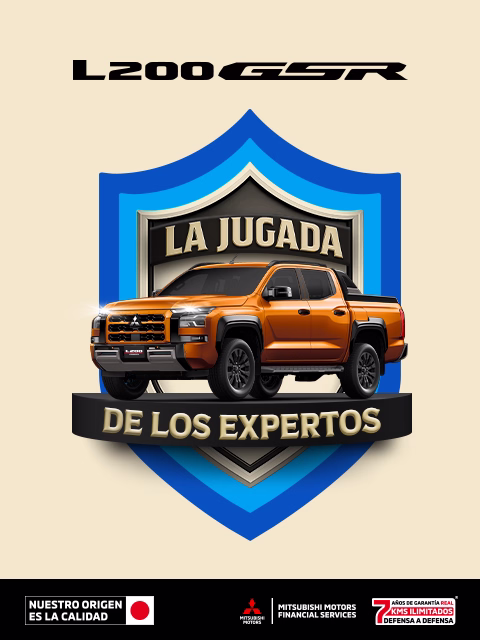Estrena una Mitsubishi L200 GSR AT 4X4 DSL 2026 con tasa desde 7.9%(1) o Bono Flexible de hasta $63,900.00 M.N. (2) solo con Mitsubishi Motors Financial Services. Estrena una Mitsubishi L200 GSR AT 4X4 DSL 2026 con tasa desde 7.9%(1) o Bono Flexible de hasta $63,900.00 M.N. (2) solo con Mitsubishi Motors Financial Services.
