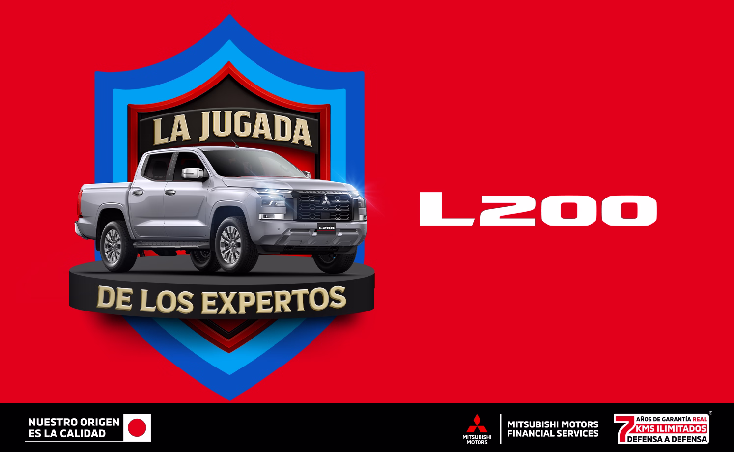 Estrena una Mitsubishi L200 2026 con tasa desde 7.9%(1) o Bono Flexible de hasta $63,900.00 M.N. (2) + 0% Comisión por Apertura(3) solo con Mitsubishi Motors Financial Services. Estrena una Mitsubishi L200 2026 con tasa desde 7.9%(1) o Bono Flexible de hasta $63,900.00 M.N. (2) + 0% Comisión por Apertura(3) solo con Mitsubishi Motors Financial Services.