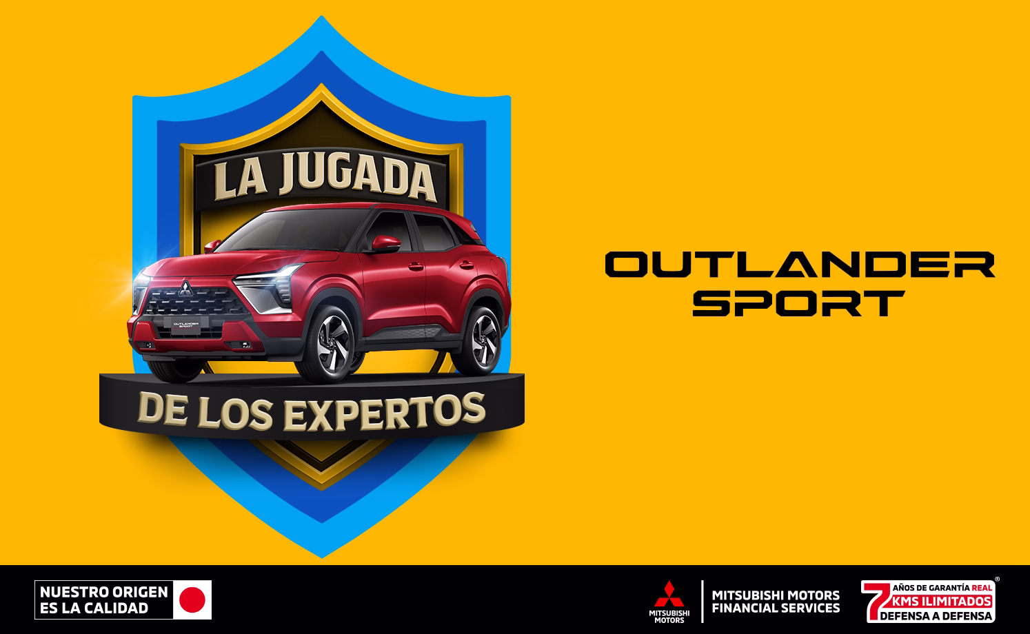 Estrena una Mitsubishi Outlander Sport 2026 con tasa de 4.9%(1) o Bono Flexible de $66,000.00 M.N.(2) solo con Mitsubishi Motors Financial Services. Estrena una Mitsubishi Outlander Sport 2026 con tasa de 4.9%(1) o Bono Flexible de $66,000.00 M.N.(2) solo con Mitsubishi Motors Financial Services.